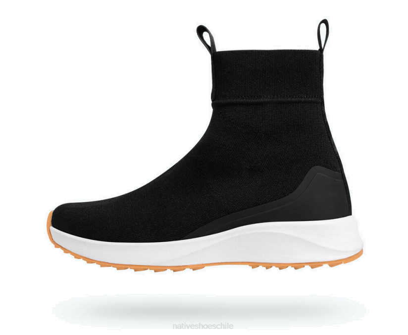 Native Shoes hombres calzado Jiffy negro/ blanco concha/ caucho natural H2DZ13 hidrotejido nova
