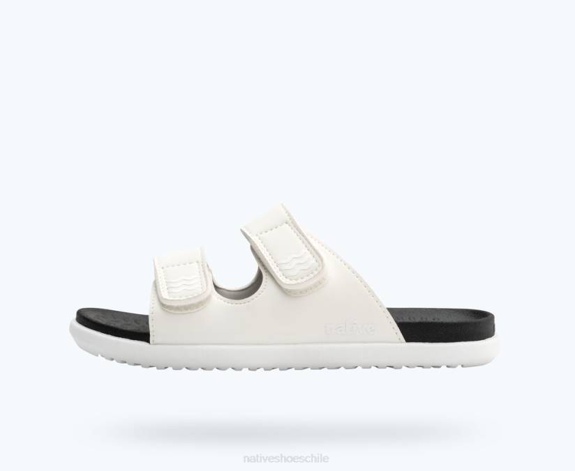 Native Shoes niños calzado blanco concha/ negro jiffy H2DZ88 frankie sugarlite junior