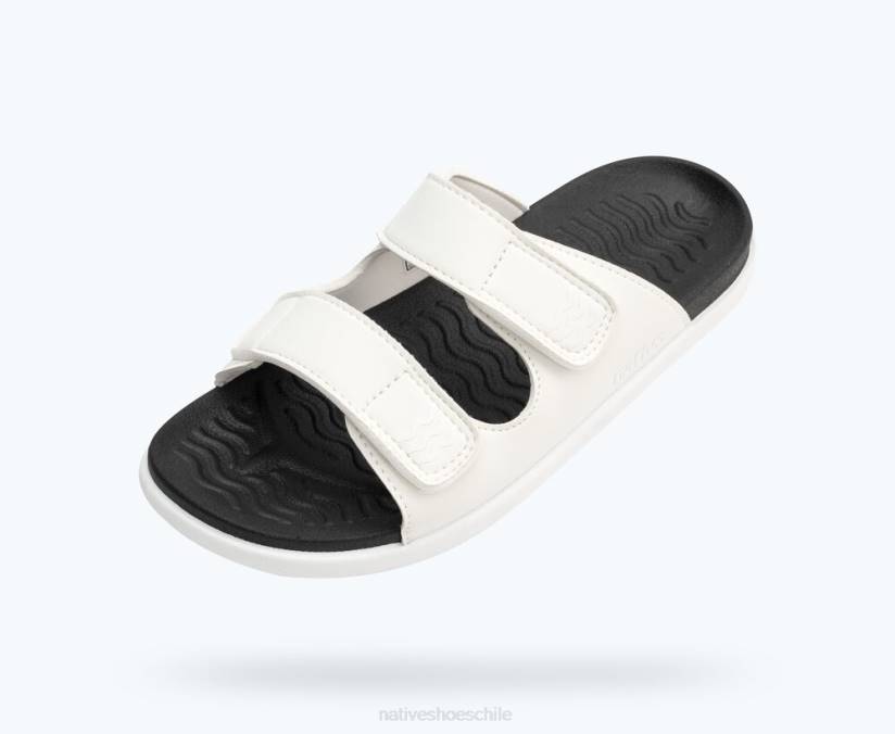 Native Shoes niños calzado blanco concha/ negro jiffy H2DZ88 frankie sugarlite junior
