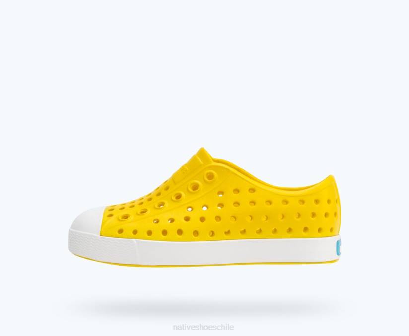 Native Shoes niños calzado amarillo crayón/blanco concha H2DZ131 jefferson