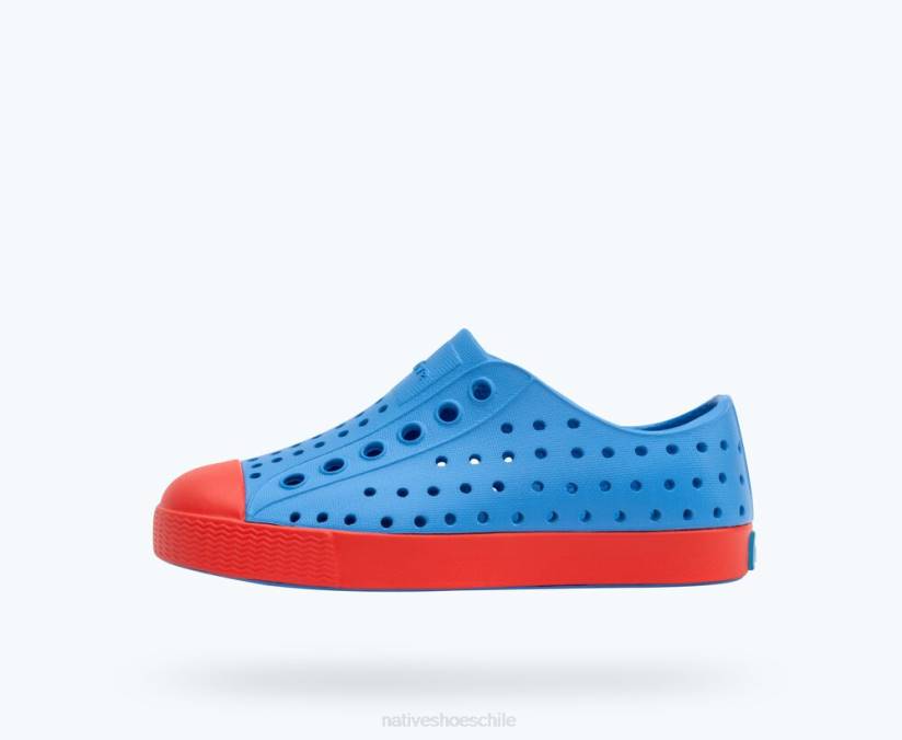 Native Shoes niños calzado azul en reposo/hiperrojo H2DZ249 jefferson