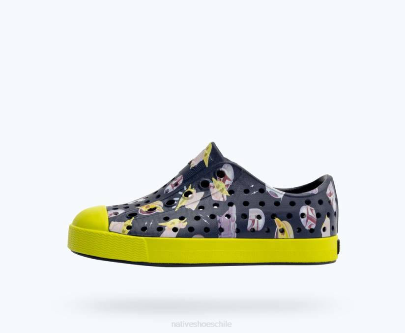 azul regata/ verde chartreuse/ mando aop