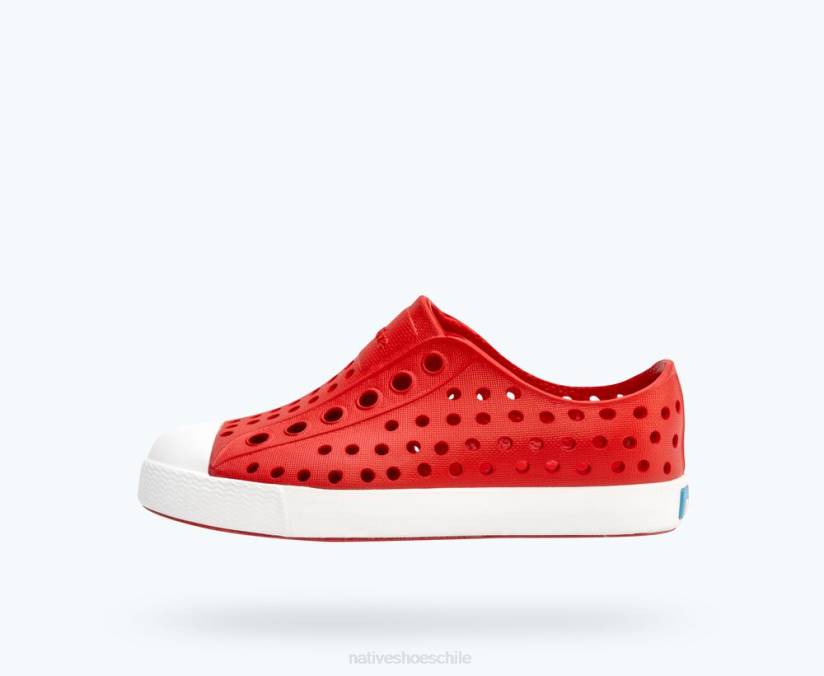 Native Shoes niños calzado rojo antorcha/blanco concha H2DZ128 jefferson