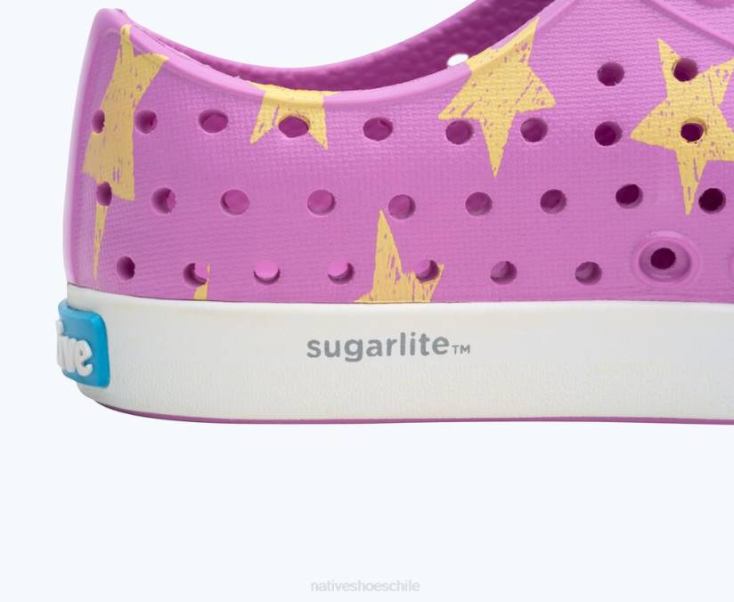 Native Shoes niños calzado rosa baya de invierno/ blanco concha/ luceros de la mañana H2DZ141 impresión sugarlite jefferson