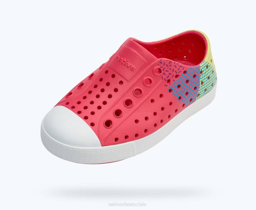 Native Shoes niños calzado rosa deslumbrante/blanco concha/apio maria starfish block H2DZ206 bloque jefferson sugarlite