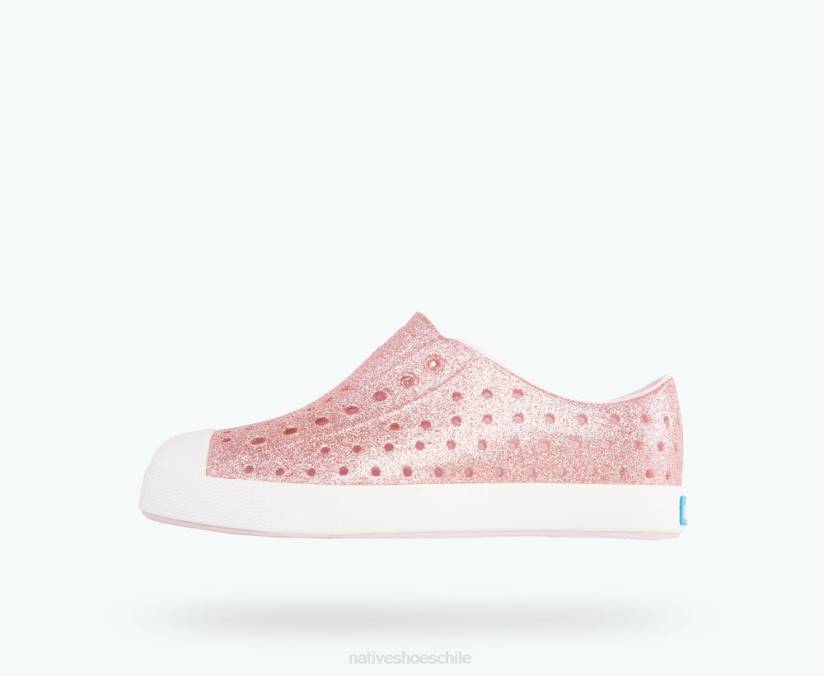 Native Shoes niños calzado rosa leche bling/blanco concha H2DZ168 jefferson bling