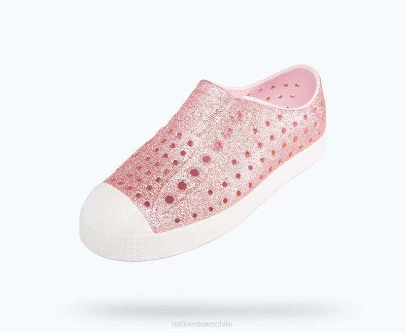 Native Shoes niños calzado rosa leche bling/blanco concha H2DZ168 jefferson bling