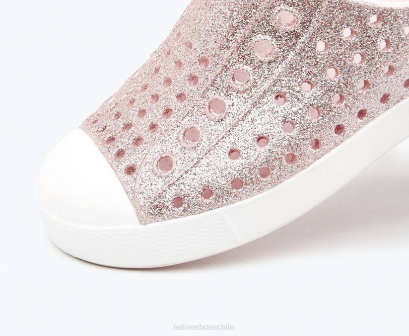 Native Shoes niños calzado rosa leche bling/blanco concha H2DZ168 jefferson bling