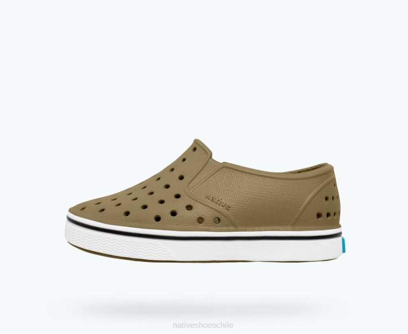 Native Shoes niños calzado verde utili/blanco concha H2DZ161 millas